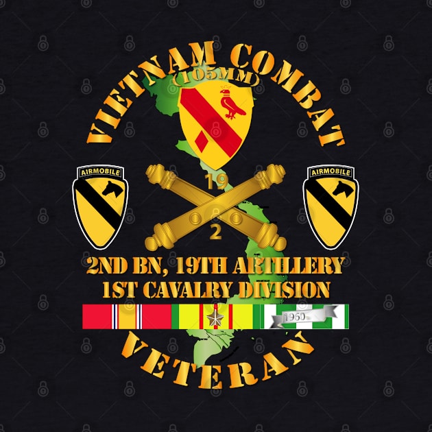 Vietnam Combat Veteran w 2nd Bn 19th Artillery DUI - 1st Cav Div - V1 by twix123844